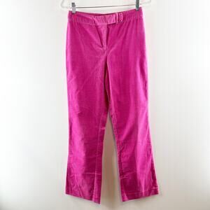 Lilly Pulitzer High Rise Vintage Corduroy Bootcut Straight Pants Pink 4
